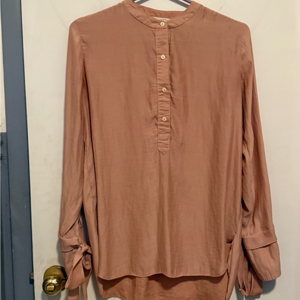 Ellison Blush Pink Button-Up Blouse